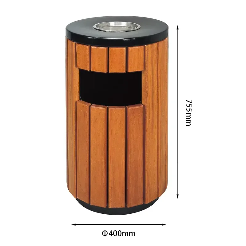 Heavy Duty Metal Waste Bin Outdoor Large Capacity Sorting Trash Can for Garden Patio Street Public Area Durable Steel Recycle