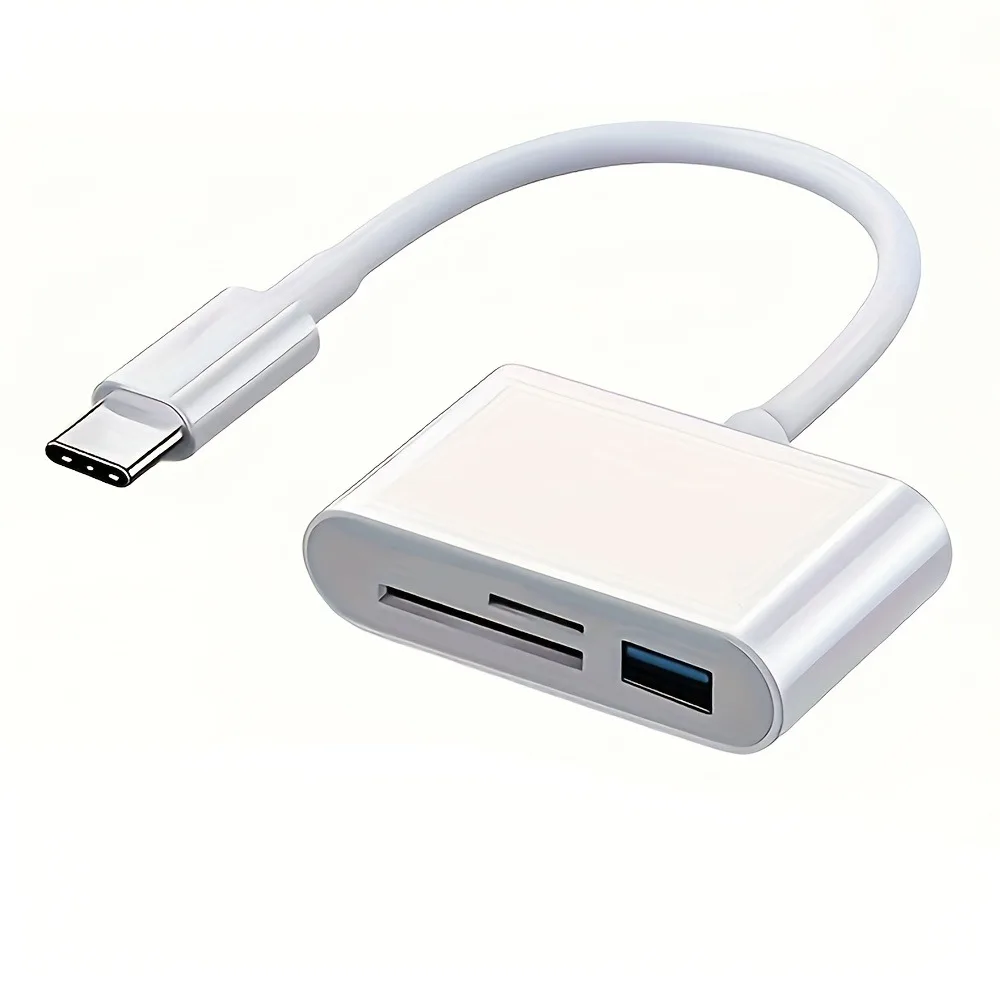 3-in-1 SD Card Reader OTG Adapter USB2.0 Port Compatible for MacBook Pro Laptop PC Camera Mobile Phones