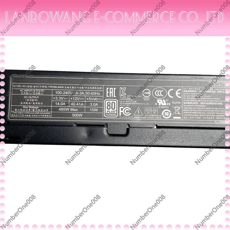 500W Flex ATX Power Supply 80 PLUS Platinum 1U PSU Modular Small for NUC Mini PC Replacement for FSP