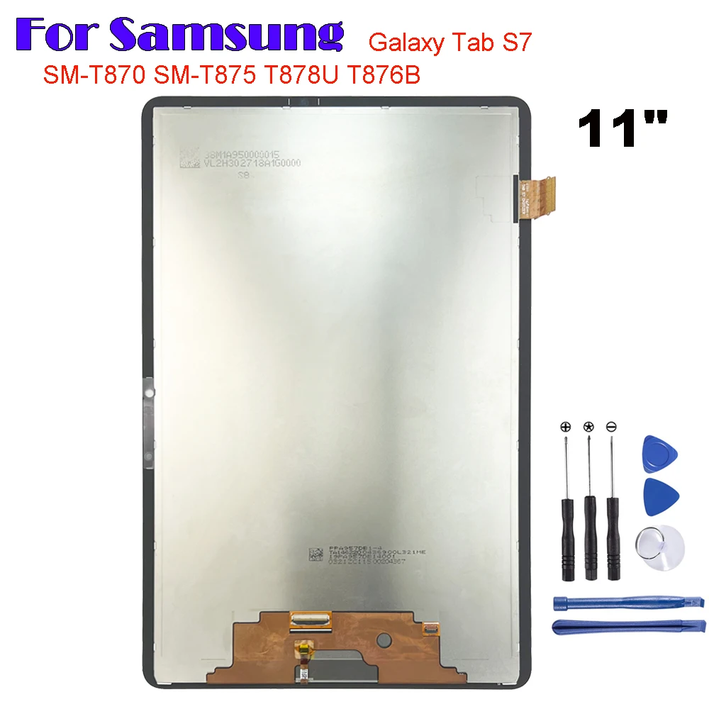 

Ori For Samsung Galaxy Tab S7 11.0" SM-T870 SM-T875 SM-T876B T870 T875 T878U LCD Display Touch Screen Digitizer Glass Assembly