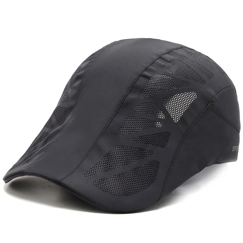 Unisex SPORTS Brief Gedruckt Schnell trocknende Baseball Kappe Sonnenhüte Outdoor Sommer Atmungsaktive Mesh Sonnenschirm Kappen Baskenmütze Visier Golf Hut – Detail 6