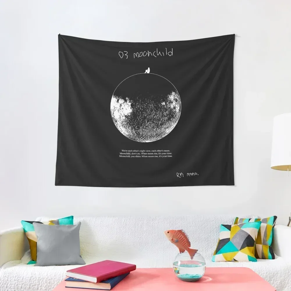 

RM Mono. - Dark Moonchild Tapestry Home Decoration Bathroom Decor Cute Room Decor Decorative Wall Tapestry