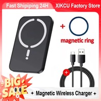 XIKCU 15W Magnetic Car Wireless Charger Sucker Car Fast Charging For Magsafe iPhone 16-12 Pro Max Air Vent Phone Holder Stand