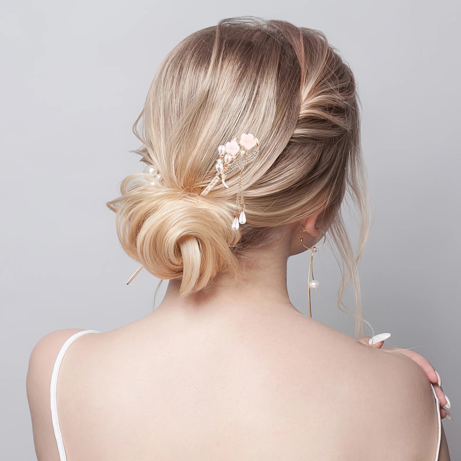 

Pearl Accessories Elegant Chinese Sticks Vintage Decorative Tassel Chopsticks for Hair Women Long Serving Life Easy to Use Hair
