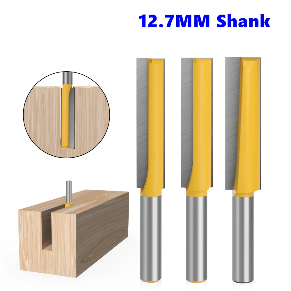 1pc 1/2 Shank Extra Long Straight Router Bit 3\