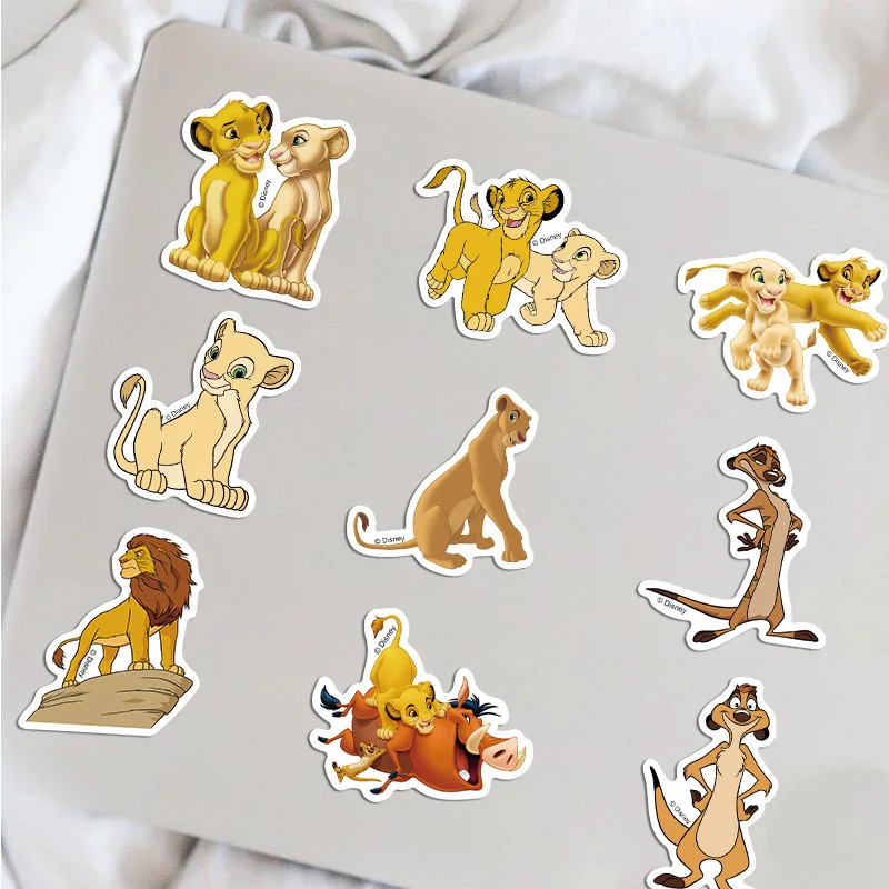 50PCS Disney The Lion King Stickers Cartoon Movie Anime Book Skateboard Guitar Laptop Cute Kawaii Sticker Pack Kids Girl Toy