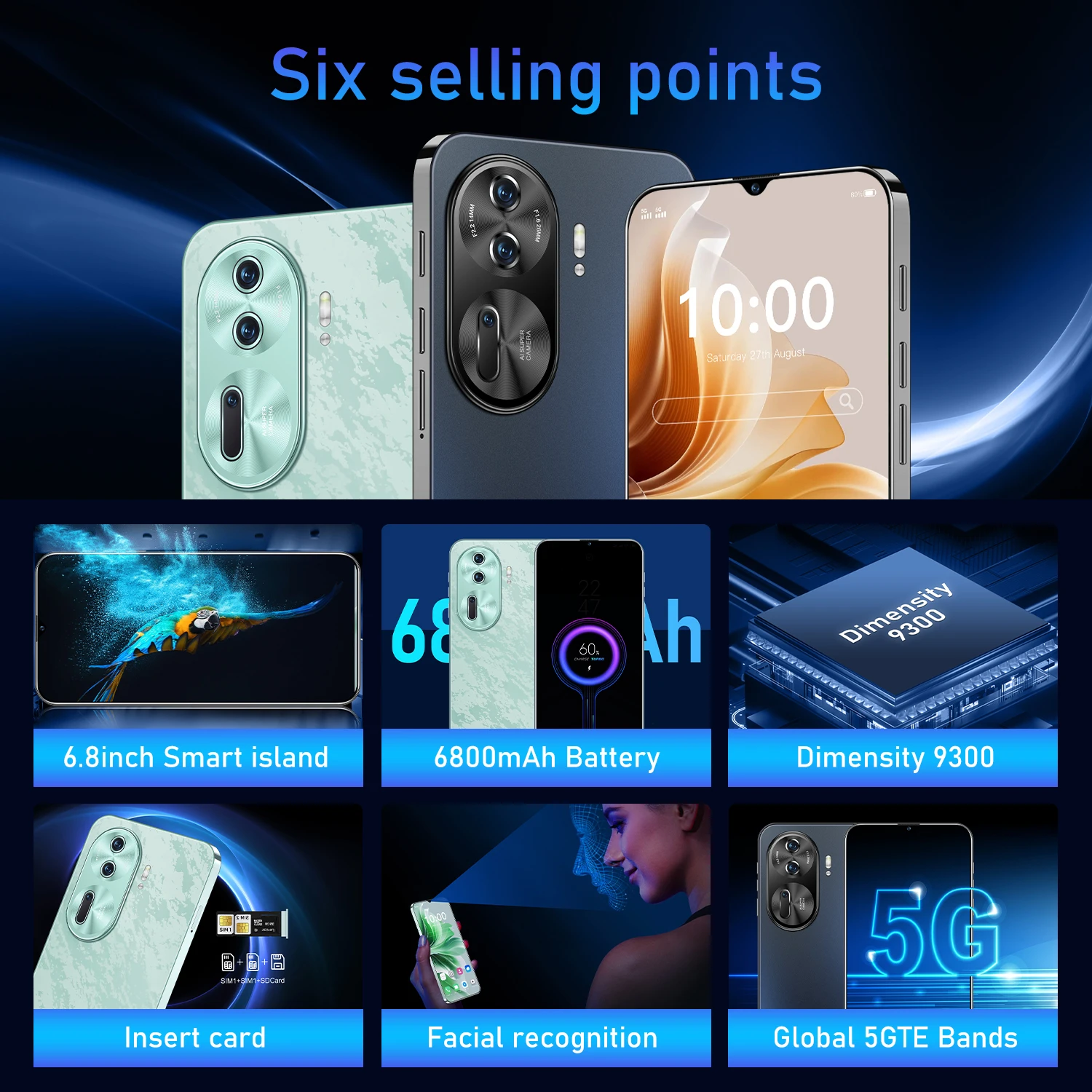 Schutzhülle für OriginalReno 11 Pro Global Version 6,8 Zoll HD Smartphone Android 14 Hüllen für 5G Dual Sim 22 GB + 2 TB Hülle