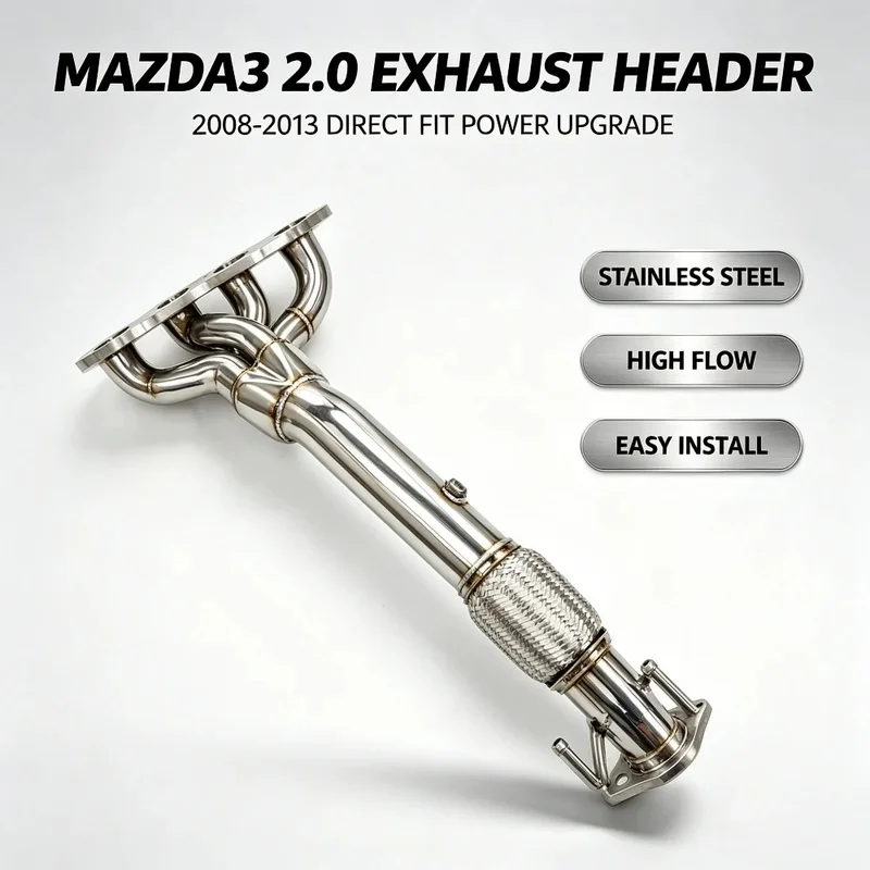 OEM Stainless Steel Performance Exhaust Manifold Headers for Mazda3 2.0 2008-2013 Car Exhaust Pipe Power Upgrade 100% Matching