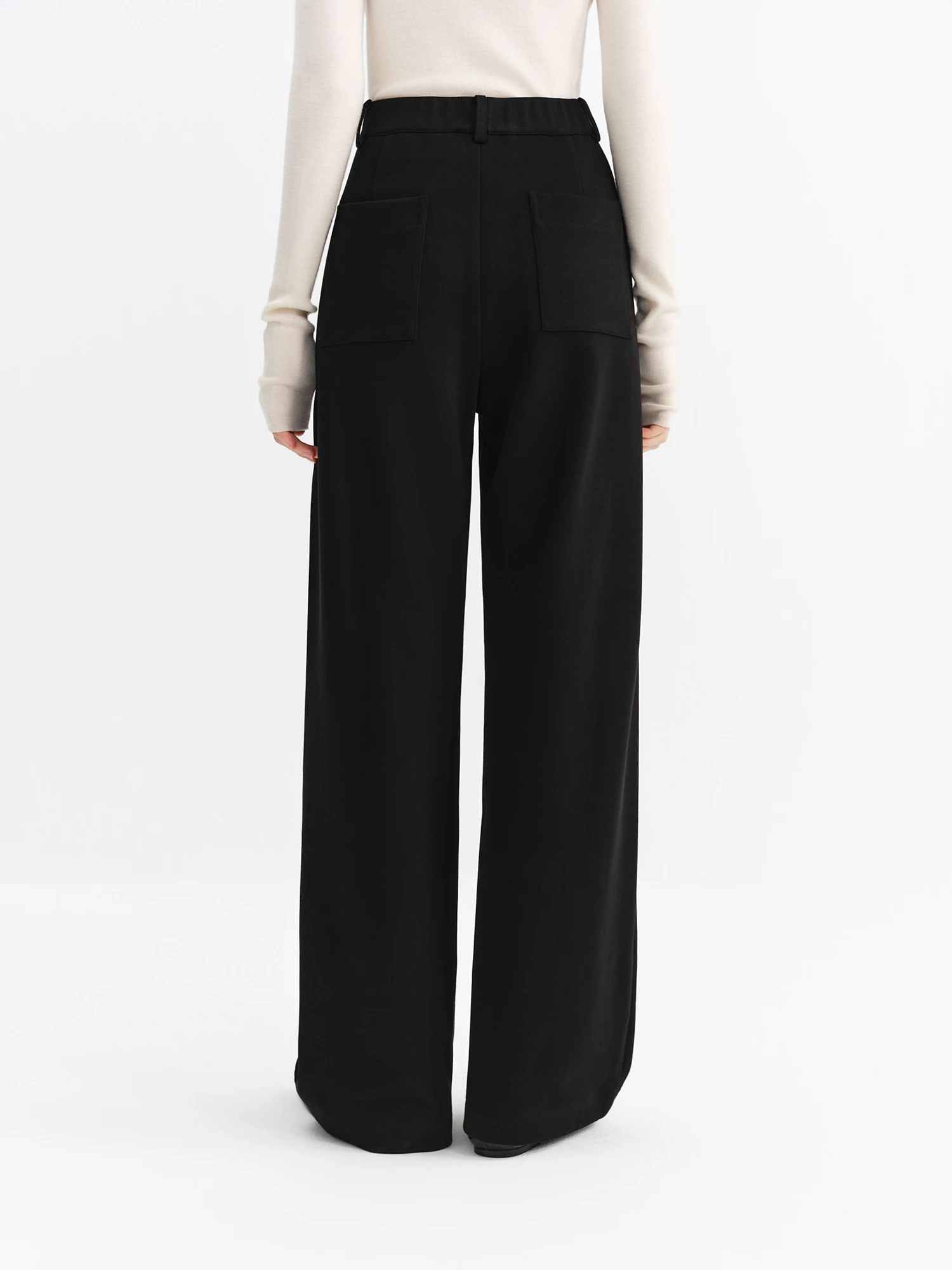 FSLE أسود المتضخم الموز سراويل تقليدية للنساء شتاء 2025 وصول جديد السراويل الطويلة تنوعا منتصف عالية الخصر ركاب السراويل #2