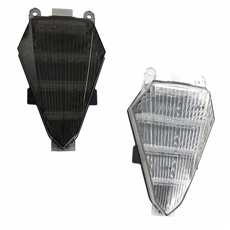 Luz traseira preta para sinal de parada, luz led para motocicleta, sinal de seta integrado para yamaha yzf r6 2008-2016