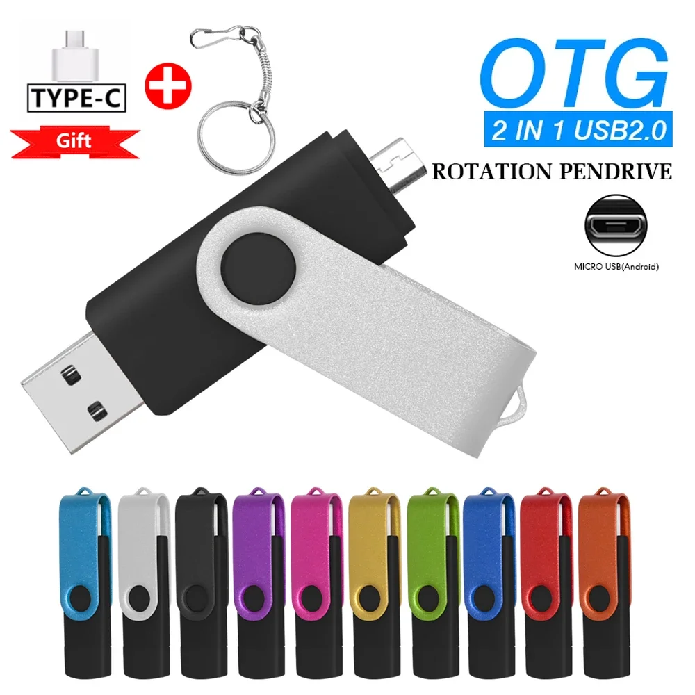 

Micro OTG Usb Flash Drive 4gb 8gb 16gb 64gb 32gb Pendrive For Computer Memory Stick Android Smartphone Adapters Storage Devices