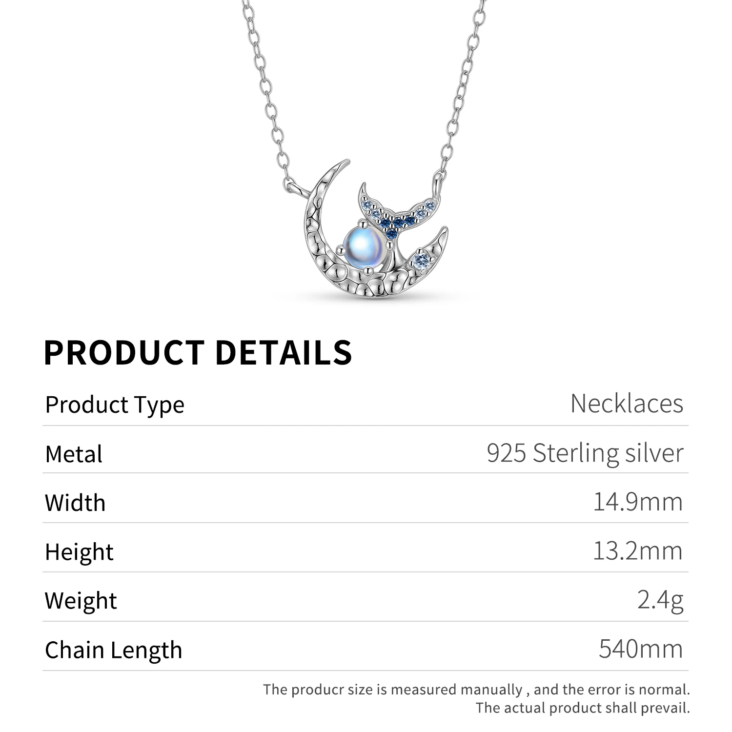 925 Sterling Silver Flying Elephant Van Gogh's Starry Moon Blue Devil Eyes Pendant Necklace for Women's Necklace Birthday Gift