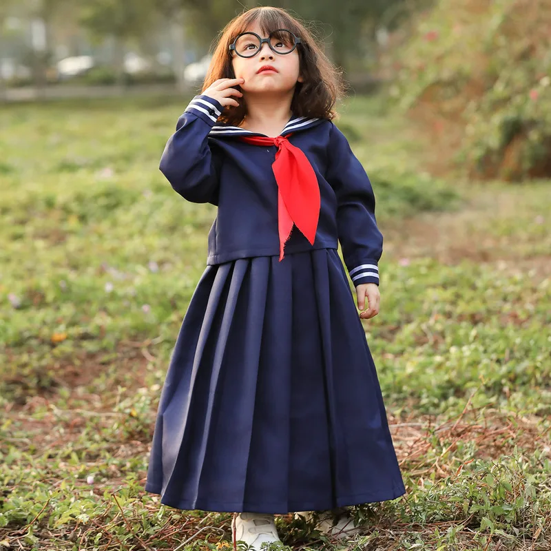 

Children's School orm Stage Costume Navy Sailor Outfit Japanese College Sle Spring Season Kids' Wear No Brand Registered
