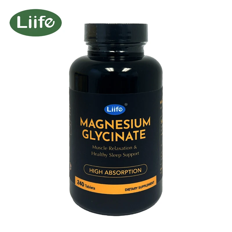 Liife Magnesium glycinat: 240 hoch absorbierende Tabletten zur Entspannung, Gehirn-und Knochen gesundheit-USA hergestellt und getestet