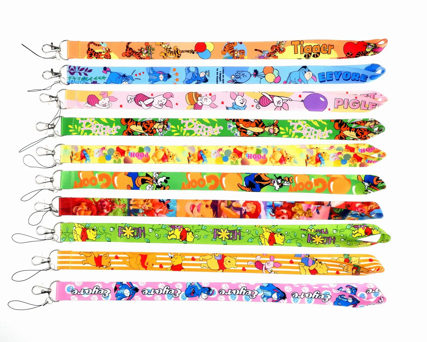 Disney Pooh Bear Tigger Keychain Tags Strap Neck Lanyards For Keys ID Card Pass Gym Phone USB Badge DIY Rope Chain Necklace