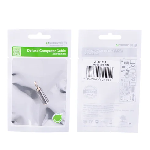 Ugreen 2,5 mm auf 3,5 mm Adapter 2,5 mm Stecker auf 3,5 mm Buchse Konverter vergoldete Klinke Stereo Vollmetallstecker