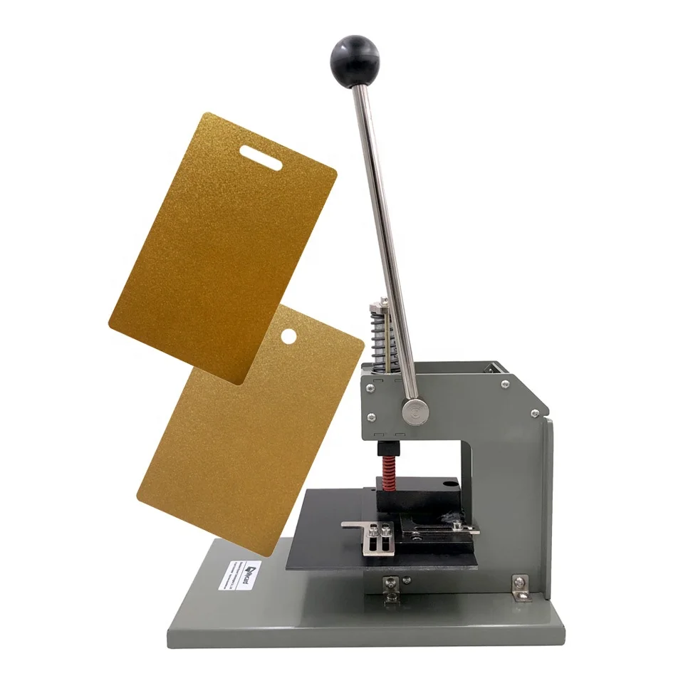 Heavy-duty portable single-oval circular slot punching machine for PVC card plastic paper aluminum sheet