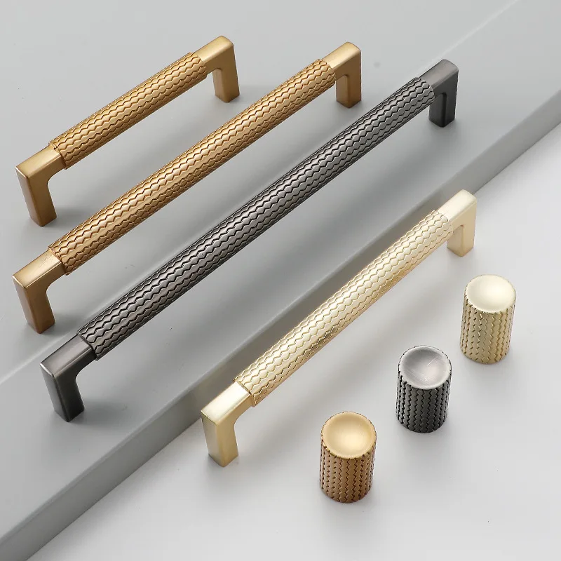European Style Cabinet Door Handle, Wardrobe Cabinet, Golden Door Handle, American Style Light Luxury, Modern Drawer Handle
