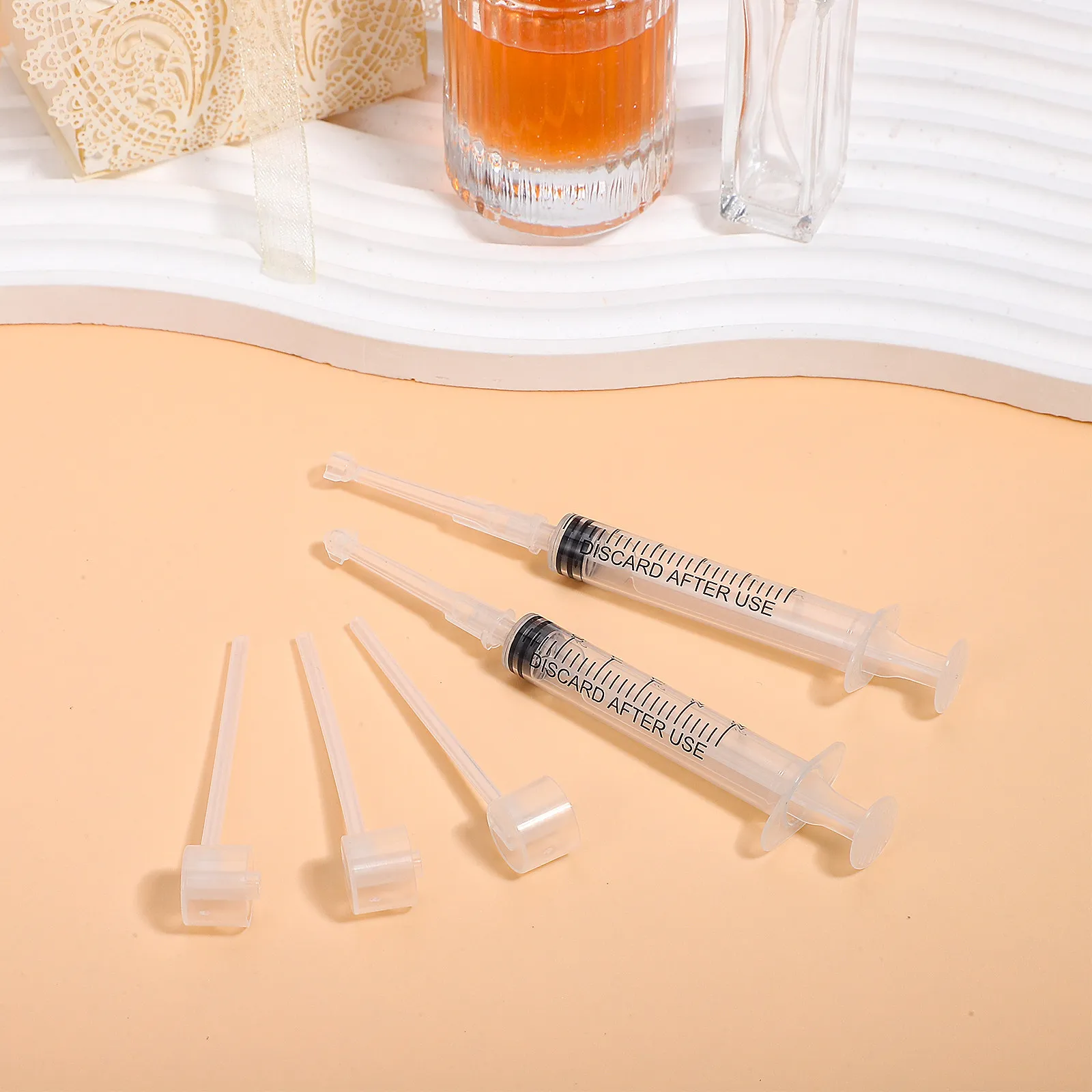 

1Set Perfume Dispenser Tool Pump Head Accurate Extraction Syringe DIY Perfume Making Liquid Measuring Accessory for Travel
