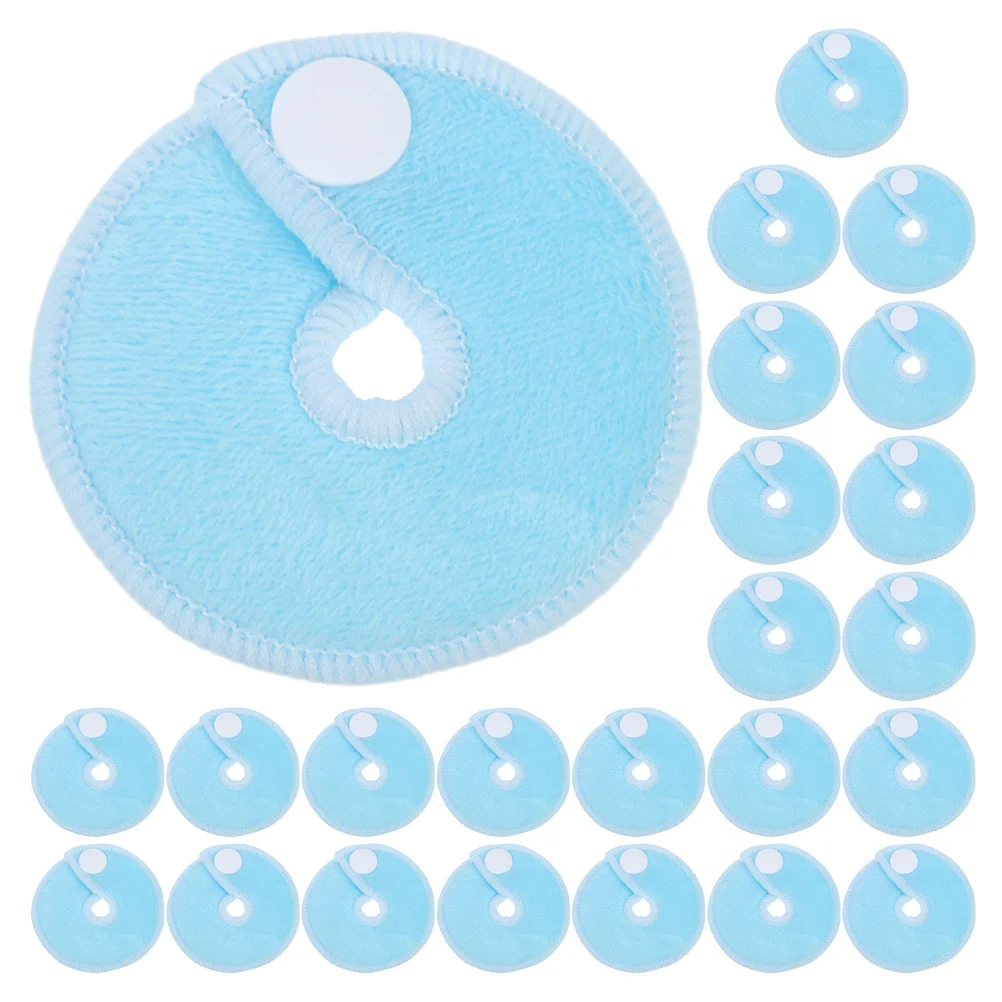 24 Pcs Microfiber Pad Tube Holders Feeding Pads Supplies Button Covers Shape Cushions Baby Belly Accessories