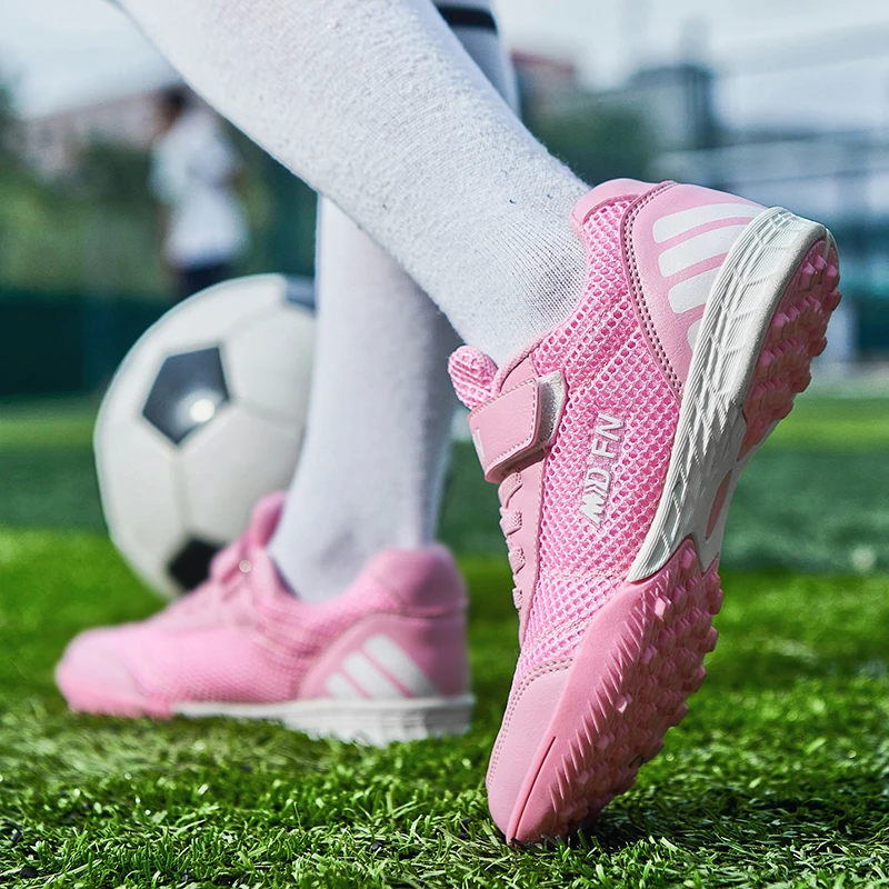 Chuteira Futsal Födémgerenda Futball cipők children's Surranó Könnyűsúly csúszásmentes Futóverseny cipők vel Akaszkodik Lélegezhető lányok cipők