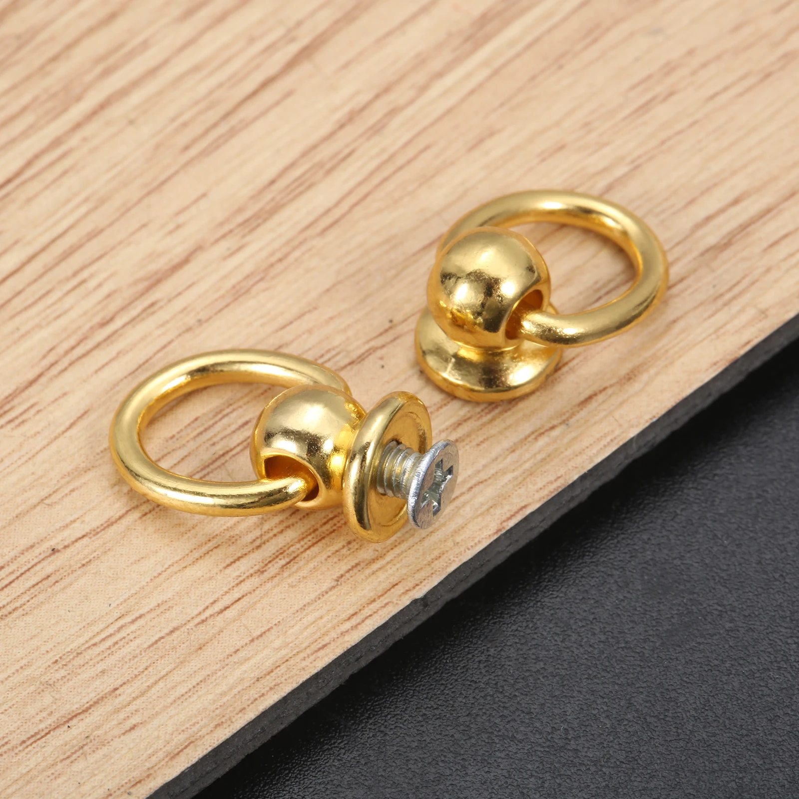 2pcs Silver/gold Jewelry Box Mini Knobs Single Hole Round Small Buckle Hand Gift Box Handles Furniture Cupboard Drawer Pull Knob