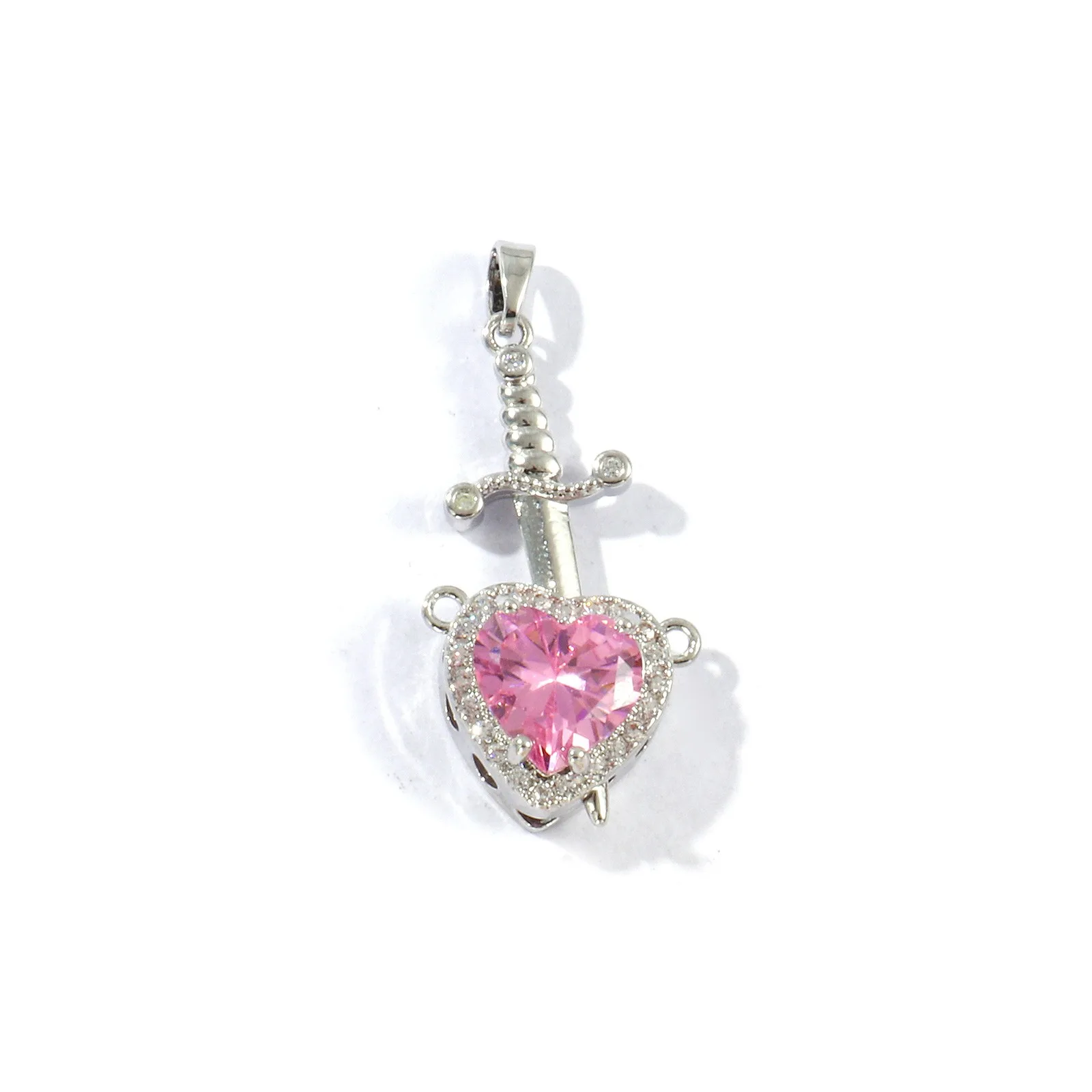 1 Stück Messing-Anhänger Mehrfarbig Ex Voto Herz Strass Valentinstag Anhänger für Frauen DIY Halskette Ohrringe Schmuckzubehör – Detail 1