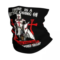 Templar Shield Cross Medieval Warrior Knights Templar Bandana Neck Gaiter Hiking Running Men Women Wrap Scarf Balaclava Warmer
