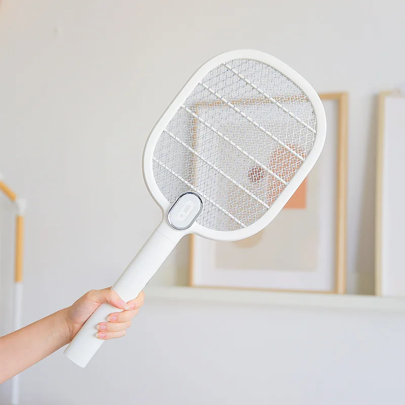 Handheld LED light electric mosquito swatter household usb charging mosquito swatter multifunctional swatter