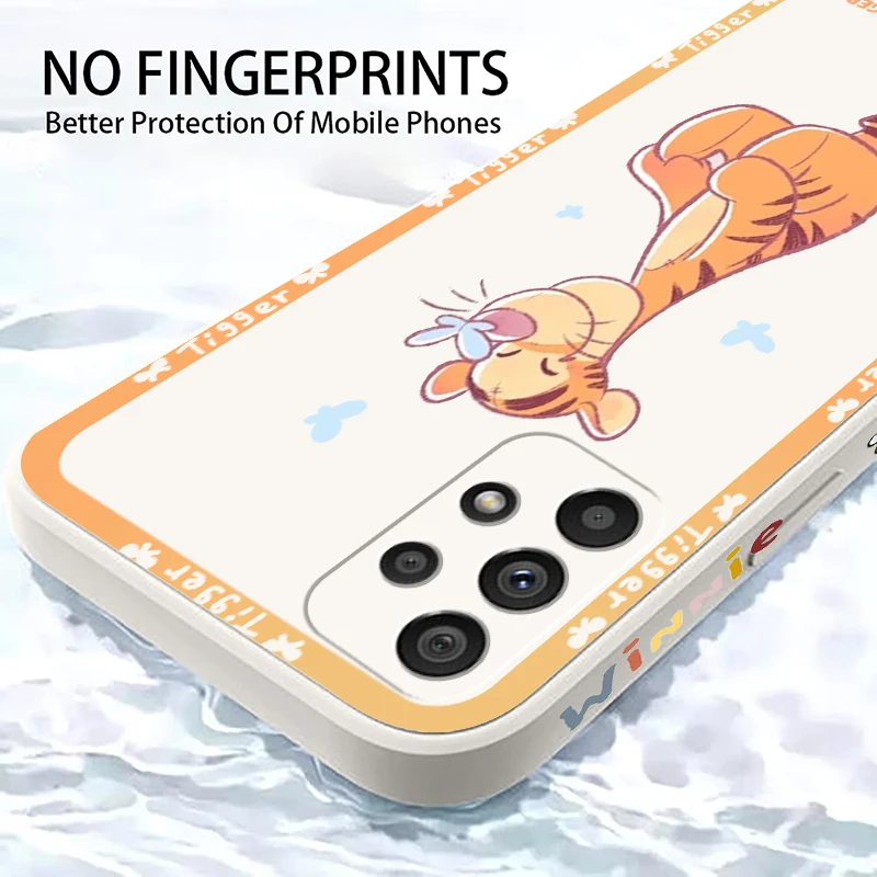 Tigger Pooh Bear Good Cute Liquid Left Rope For Samsung Note 20 10 A54 A31 A14 A03 A22 A34 A04 A24 A25 Ultra Plus 5G Cover