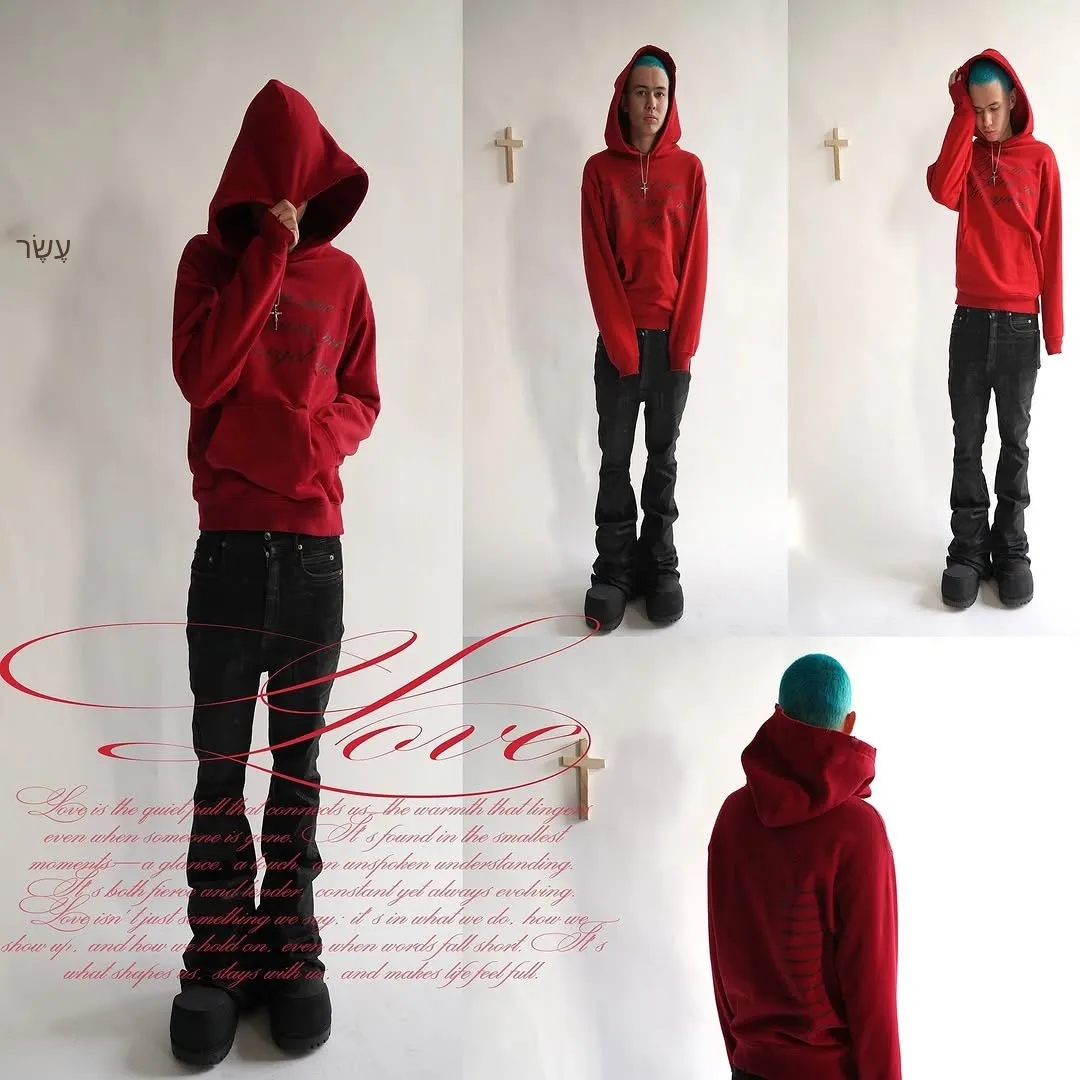 

Street Style Punk Print Long Sleeve Hoodie Sweatshirt Cross-Border Y2K Trendy Ins Overhead Coat Unisex Cotton Polyester Sprin...