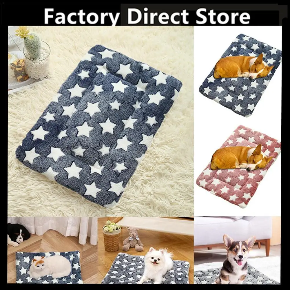 Pet Bed Mats Soft Flannel Pet Mat Winter Thicken Warm Cat Dog Blanket Machine Washable Dog Cushion Sofa Cover Pet Accessories