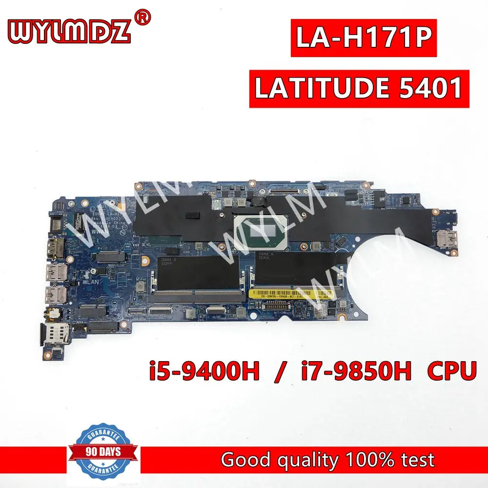 EDC42 LA-H171P i5-9400H / i7-9850H CPU Mainboard For DEL LATITUDE 5401 Laptop Motherboard CN 039CRJ  04N4MN