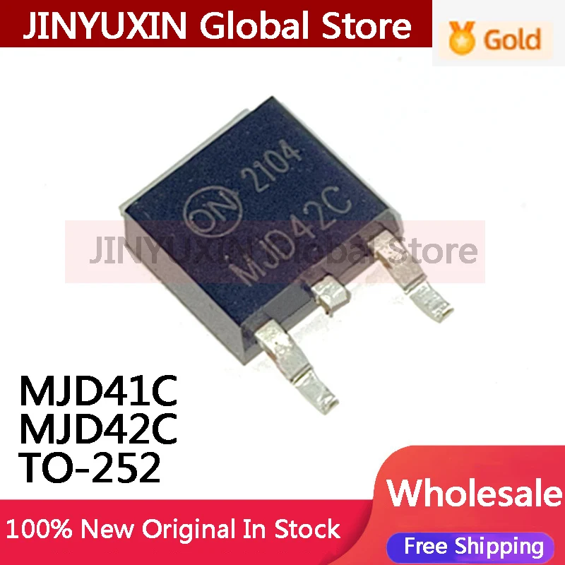 20Pcs MJD41C MJD42C TO-252 NPN Darlington Transistor IC in Stock Wholesale