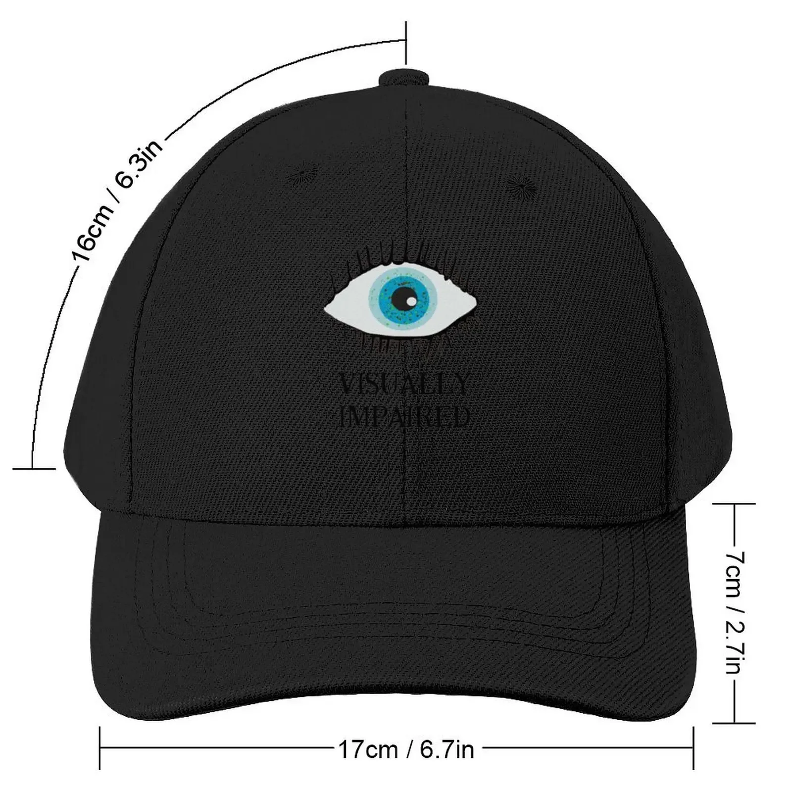 Visually impaired vision loss Baseball Cap Designer Hat cute Trucker Cap Military Tactical Cap Men Luxury Brand Women's