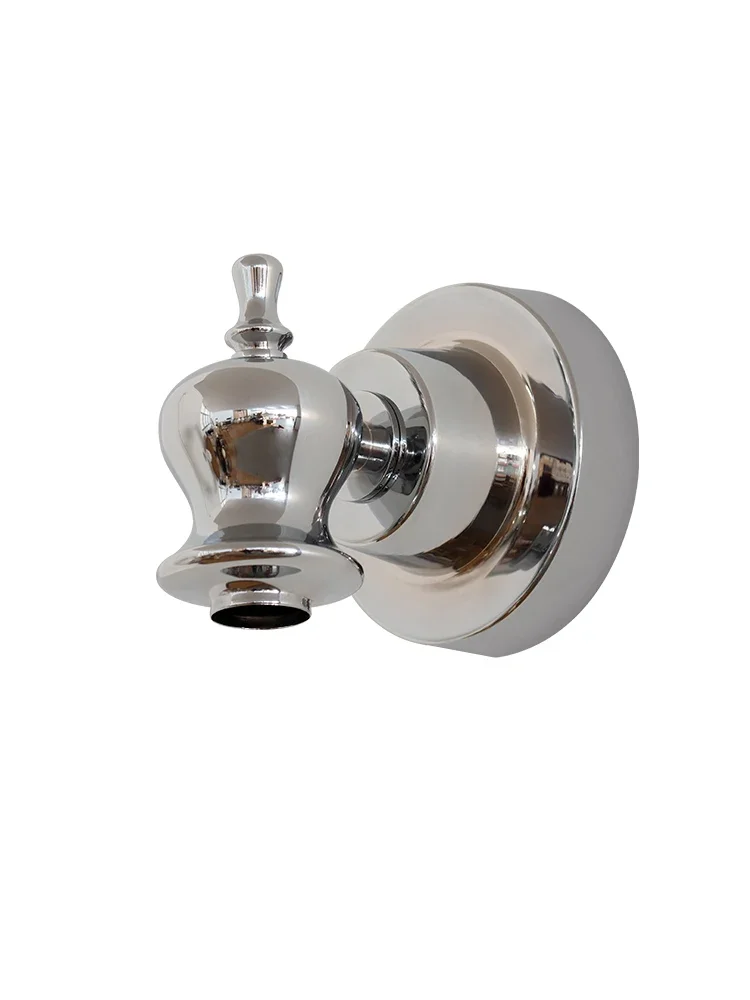 Vintage estilo medieval mini lâmpada de parede, lâmpada sala, prata e branco