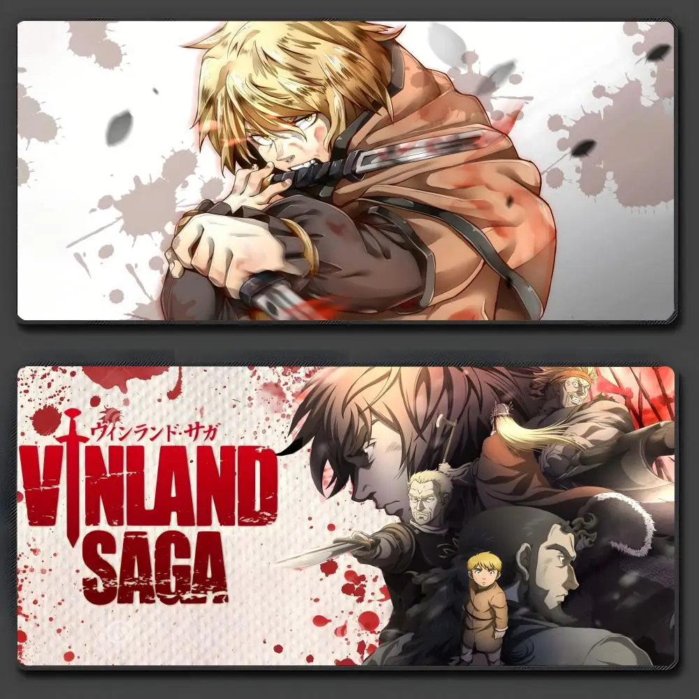 

Vinland Saga Mouse Pad Large Anti-Slip Rubber Gaming MousePad Durable Desk Pad Thick Seam Edge Suitable For Office And Gaming