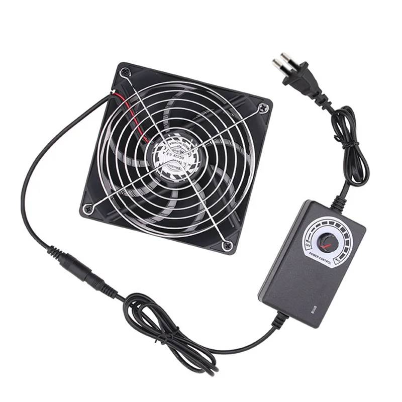 

【SIMPLE】High Speed Axial Muffin Fan,Variable Speed Axial Muffin PC Fan With Controller For DIY Cooling Ventilation Exhaust EU EU