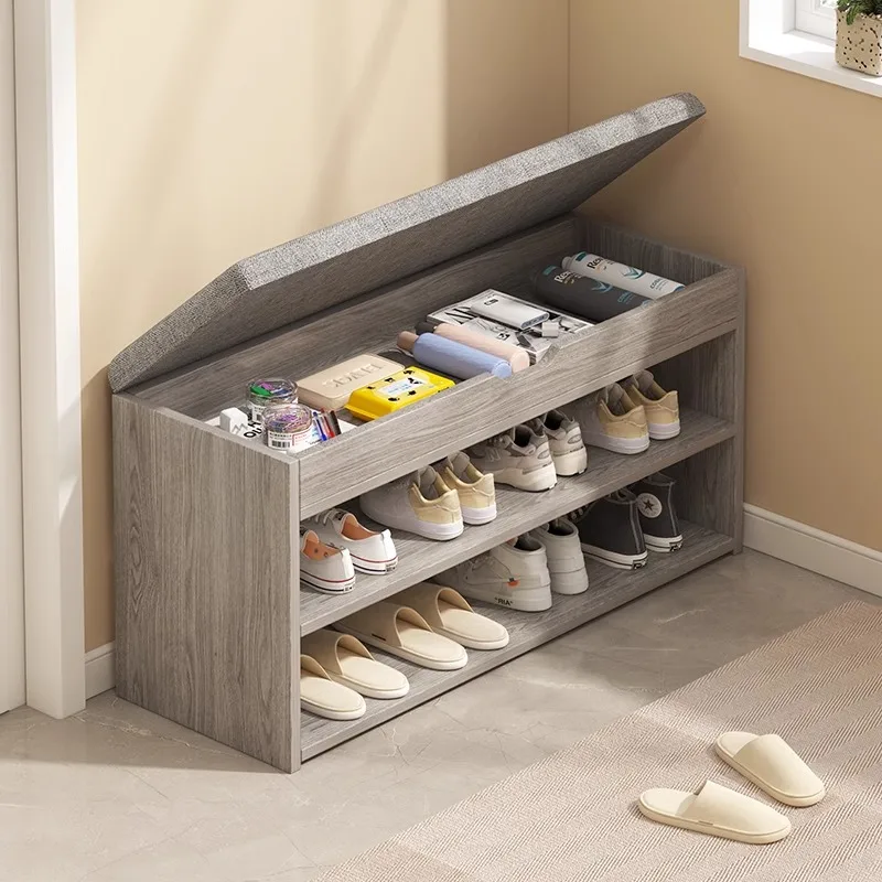 

Shoe changing stool, shoe rack at the door of the home, can sit in the home, shoe cabinet, stool integrated porch storage