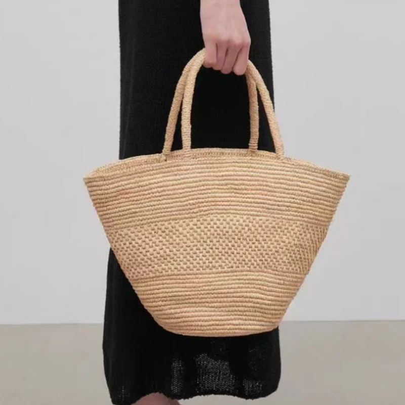 

Fashion Beach Natural Raffia Straw Bags Large Shoulder Handbag Lady Purse Tote Hand Bag