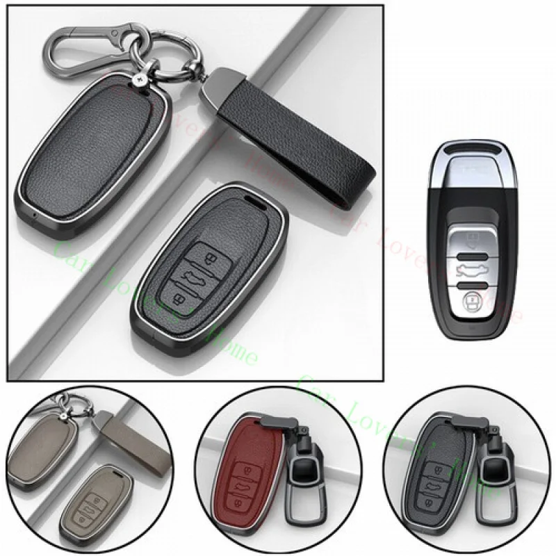 

A + кожаный чехол для ключей из цинкового сплава для Audi TT RS S4 Q5 S6 A3 A4 A5 A6 A7 A8
