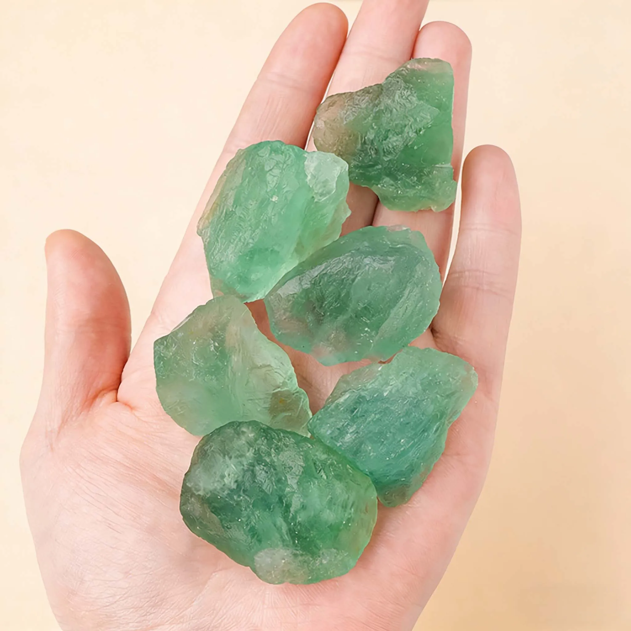 天然石クォーツ,本物のミネラルロック,緑色,不規則な形状,癒しの石,家の装飾