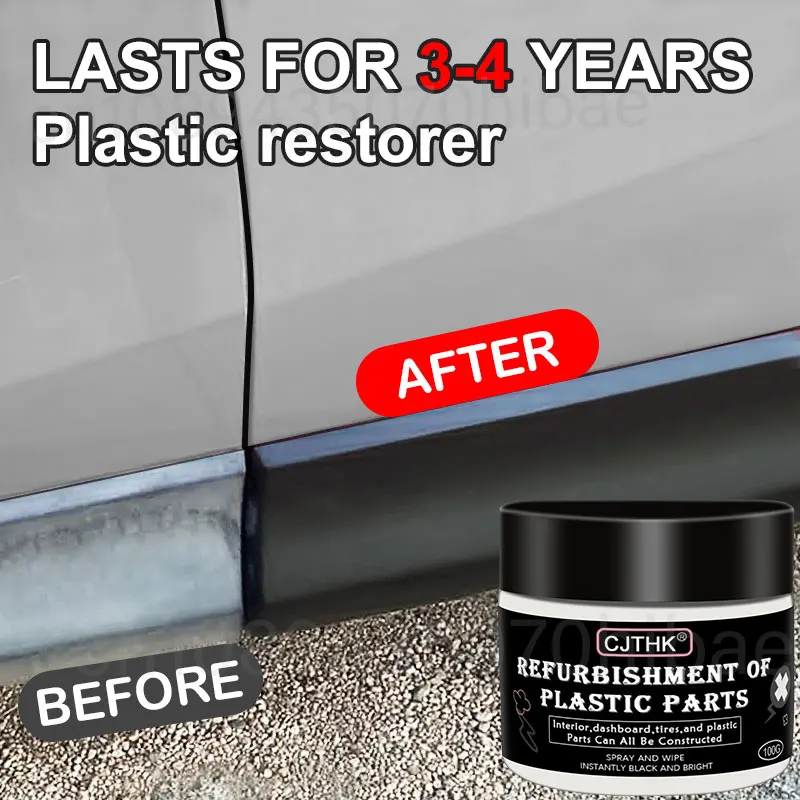 Restaurateur de plastique de voiture retour au noir brillant, produits de nettoyage de voiture, restauration du cuir et du plastique, rénovateur de revêtement de polissage et de réparation automobile