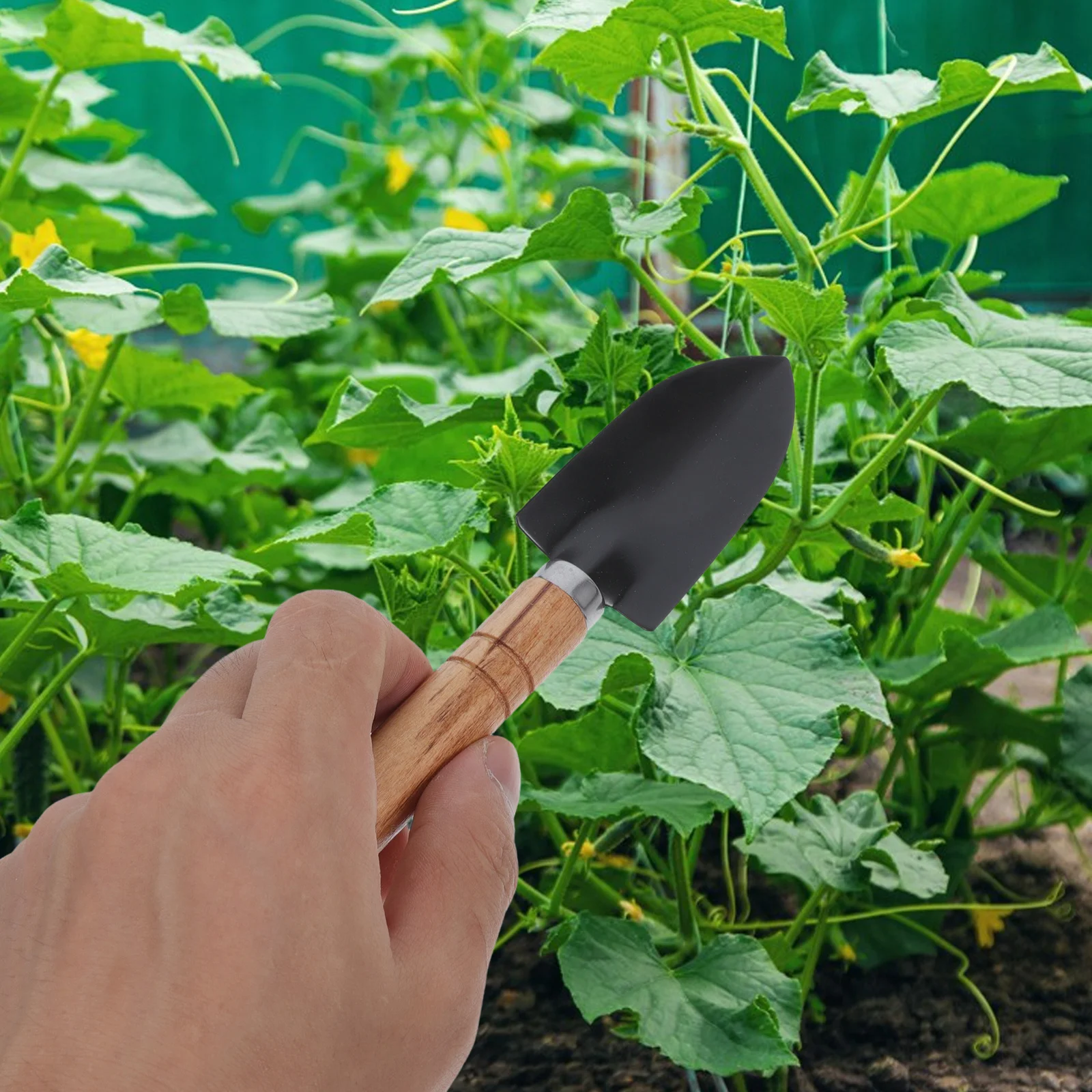 

Garden Tool Set Rake Spade Shovel Wood Iron Materials Durable Long Lasting Comfortable Grip Ideal Succulent Gardens