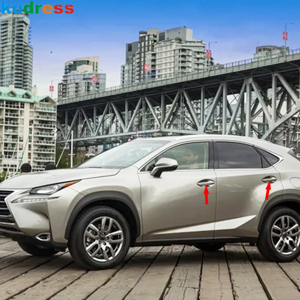 Door Handle Cover Trim For Lexus NX200 NX300 2015 2016 Chrome Car Side Door Handles Catch Cap Frame Overlay Accessories