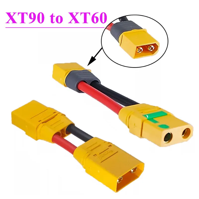 XT90 Male to XT60 Female Llithium Battery Balanced Charging Extension Cable Model Airplane XT90 to XT60 Battery Conversion Line