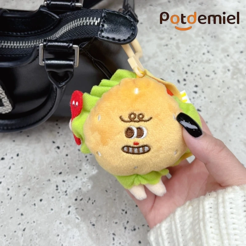 

Official Potdemiel Cute Plush Toy Toast French Fries Fried Chicken Plush Keychain Pendant Cute Bag Charm Gift For Fans In Stock