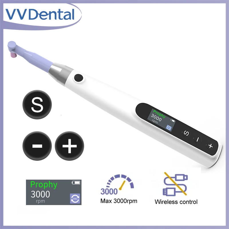 

LCD Screen Dental Polishing Motor Cordless Dentist Electric Motor With Prophy Angles Machine For Teeth Cleaning