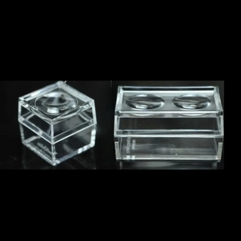 1PCS 8x Magnifying Glass Observation Display Box Single or Dual Lens High-Definition Acrylic Loupe Helping Hands Magnifier