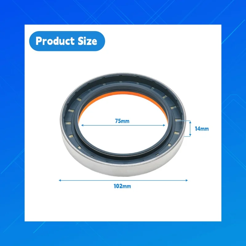 

Size 75x102x14 mm,DMHUI high-quality tractor oil seals, COMBI style,Fit for MTZ tractor oil seals and Corteco12001907B
